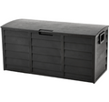 Living and Home Black Top Outdoor Storage Box with Ventilation 290L