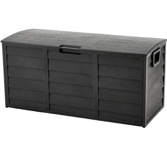 Living and Home Black Top Outdoor Storage Box with Ventilation 290L