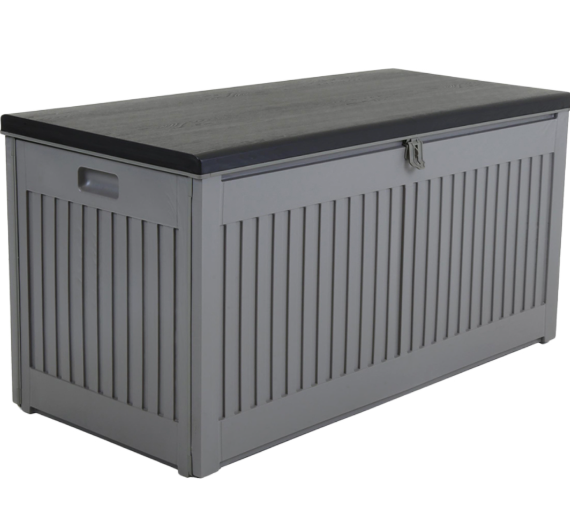 Charles Bentley Grey and Black Garden Plastic Storage Box 270L