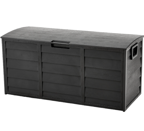 Living and Home Black Top Outdoor Storage Box with Ventilation 290L