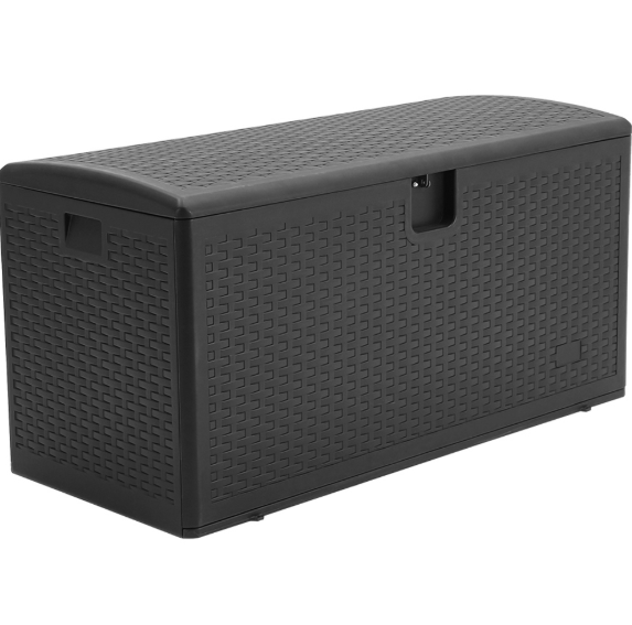 Living and Home Black Textured Deck Storage Box 375L